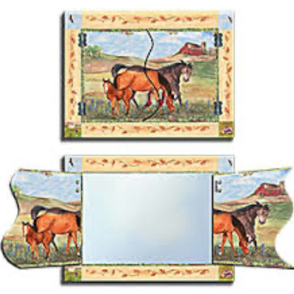 Enchantments Horse Foldaway‎ Mirror 14” x10”